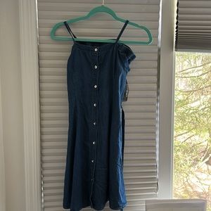 Bebe Girls Denim Button Dress